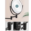 GƯƠNG PHÓNG ĐẠI CÓ ĐÈN LED TREO TƯỜNG MÀU ĐEN - LD260