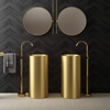 CHẬU LAVABO  CHÂN TRỤ MẠ VÀNG - 1088 CLEANMAX
