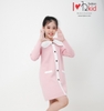 Hqkids Áo váy bé gái cổ nơ 6-12 tuổi T2306