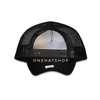 Nón lưỡi trai trơn đen LƯỚI fom cứng Trucker Aframe [CHẤT LƯỢNG CAO] - brand Onehatshop- Made in VietNam