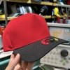 Phôi nón trơn truckercap vải đỏ mịn vành đen chất lượng cao fom sâu đầu