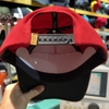 Phôi nón trơn truckercap vải đỏ mịn vành đen chất lượng cao fom sâu đầu