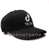Nón lưỡi trai vải mịn vải siu chất lượng logo Tiktok quai dây rút fom baseball cap