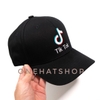 Nón lưỡi trai vải mịn vải siu chất lượng logo Tiktok quai dây rút fom baseball cap