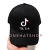 Nón lưỡi trai vải mịn vải siu chất lượng logo Tiktok quai dây rút fom baseball cap