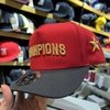 [CUSTOM] Nón thêu CHAMPIONS và Ngôi sao vàng bên nông truckercap vải đỏ mịn vành đen chất lượng cao fom sâu đầu
