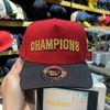 [CUSTOM] Nón thêu CHAMPIONS và Ngôi sao vàng bên nông truckercap vải đỏ mịn vành đen chất lượng cao fom sâu đầu