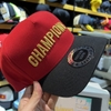[CUSTOM] Nón thêu CHAMPIONS và Ngôi sao vàng bên nông truckercap vải đỏ mịn vành đen chất lượng cao fom sâu đầu