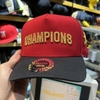 [CUSTOM] Nón thêu CHAMPIONS và Ngôi sao vàng bên nông truckercap vải đỏ mịn vành đen chất lượng cao fom sâu đầu