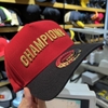 [CUSTOM] Nón thêu CHAMPIONS và Ngôi sao vàng bên nông truckercap vải đỏ mịn vành đen chất lượng cao fom sâu đầu