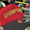[CUSTOM] Nón thêu CHAMPIONS và Ngôi sao vàng bên nông truckercap vải đỏ mịn vành đen chất lượng cao fom sâu đầu