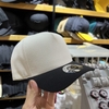 Phôi nón trơn truckercap vải TRẮNG KEM vành đen chất lượng cao fom sâu đầu Brand OneHat