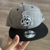 [56-58,5cm] Nón snapback hàng xịn đi Đức vải mịn xám muối tiêu dày đứng fom