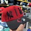 [56,5-59cm] Nón CUSTOM truckercap SÂU ĐẦU vải đỏ vành đen chất lượng cao fom sâu đầu