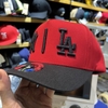 [56,5-59cm] Nón CUSTOM truckercap SÂU ĐẦU vải đỏ vành đen chất lượng cao fom sâu đầu