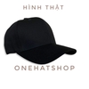 Nón lưỡi trai trơn đen chất lượng cao Brand One Hat