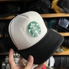 [CUSTOM] Nón truckercap logo StarBuck ép nổi khối trên nền nón mút foam lưới thoáng mát chất lượng cao