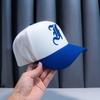 Nón lưỡi trai Fom Vuông Chữ F cách điệu Vải Trắng Kem vành Nón Xanh Dương brand One Hat