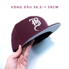 Nón Snapback vành thẳng SÂU ĐẦU logo chữ B cách điệu thêu nổi vải đỏ đô quai cài nút chất lượng cao Brand One Hat