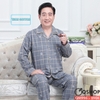 Bộ đồ ngủ Pijama nam thun cotton quần dài tay dài mặc nhà mặc ngủ thoải mái QM996