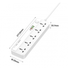 Energizer EPB2501EU | Ổ Điện Đa Năng 5AC Kèm 3USB-A Và 1USB-C Sạc Nhanh PD (max 20W)