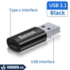 Baseus LVL003-BK | Đầu Chuyển USB Type A Sang USB Type C | Hàng Chính Hãng