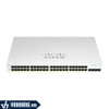 Cisco CBS220-48P-4G | Switch Thông Minh PoE 48 Cổng Gigabit - Tích Hợp 4 Cổng 1G SFP