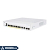 Cisco CBS250-8P-E-2G-EU | Switch Thông Minh PoE 8 Cổng Gigabit - Hỗ Trợ 8 Cổng PoE - Tích Hợp 2 Cổng Gigabit SFP