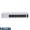 Cisco CBS110-24T-EU | Switch Chia Mạng 24 Cổng Gigabit - Hỗ Trợ 2 Cổng SFP