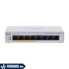 Cisco CBS110-8PP-D-EU | Switch PoE 8 Cổng Gigabit - Hỗ Trợ 4 Cổng PoE - Công Suất 32W