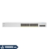 Cisco CBS220-24FP-4G | Switch Thông Minh PoE 24 Cổng Gigabit - Tích Hợp 4 Cổng Gigabit SFP