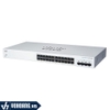 Cisco CBS220-24T-4X | Switch Thông Minh Gigabit 24 Cổng - Tích Hợp 4 Cổng 10G SFP