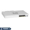 Cisco CBS220-16P-2G | Switch PoE 16 Cổng Gigabit - Tích Hợp 2 Cổng Gigabit SFP