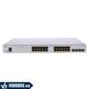 Cisco CBS350-24S-4G-EU | Switch Quản Lý 24 Cổng Gigabit - Tích Hợp 2 Cổng Gigabit Copper/SFP + 2 Gigabit SFP