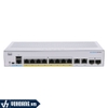 Cisco CBS350-8FP-E-2G-EU | Switch Quản Lý PoE 8 Cổng Gigabit - Tích Hợp 2 Cổng Gigabit RJ45/SFP