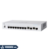 Cisco CBS350-8S-E-2G | Switch Quản Lý 8 Cổng Gigabit - Tích Hợp 2 Cổng Gigabit Ethernet Combo