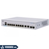 Cisco CBS350-8T-E-2G-EU | Switch Chia Mạng 8 Cổng Gigabit - Tích Hợp 2 Cổng Combo SFP/RJ45