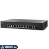 Cisco SF352-08P-K9 | Switch Quản Lý PoE 8 Cổng - Công Suất 30W Mỗi Cổng - 2 Combo mini-GBIC Ports