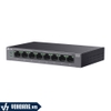 TP-LINK LS108GP | Switch Để Bàn Gigabit Với 8 Cổng PoE+ Tổng Công Suất 62W