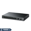 TP-LINK LS1210GP | Switch Chia Mạng Với 8 Cổng PoE+ Và Cổng Uplink Rj45 + SFP