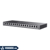 TP-Link SG2016P | Switch PoE 16 Cổng Gigabit Quản Lý Thông Minh - Hỗ Trợ 8 Cổng PoE