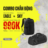 COMBO CHẤN ĐỘNG: Balo Đa Năng Cao Cấp ROKIN EAGLE  tặng Túi Du Lịch Tiện ích KINGBAG SKY