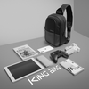 Túi Đeo Chéo Đa Tiện Ích, Tích Hợp Cổng Sạc USB, Fix iPad 9.7-11 inch KINGBAG JULIUS IV - Black