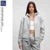 AMISU - Áo Khoác Nỷ Hoodie Nữ Có Zip Dáng Rộng - 2026AKW12