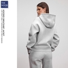 AMISU - Áo Khoác Nỷ Hoodie Nữ Có Zip Dáng Rộng - 2026AKW12