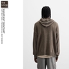 Z.R - Áo Len Dệt Kim Dáng Hoodie Wax Bạc - 2025AN35