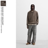 Z.R - Áo Len Dệt Kim Dáng Hoodie Wax Bạc - 2025AN35