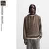 Z.R - Áo Len Dệt Kim Dáng Hoodie Wax Bạc - 2025AN35