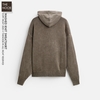 Z.R - Áo Len Dệt Kim Dáng Hoodie Wax Bạc - 2025AN35