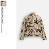 Z.R - Áo Khoác Trần Bông Cổ Bẻ Họa Tiết Camo - 2025AK169